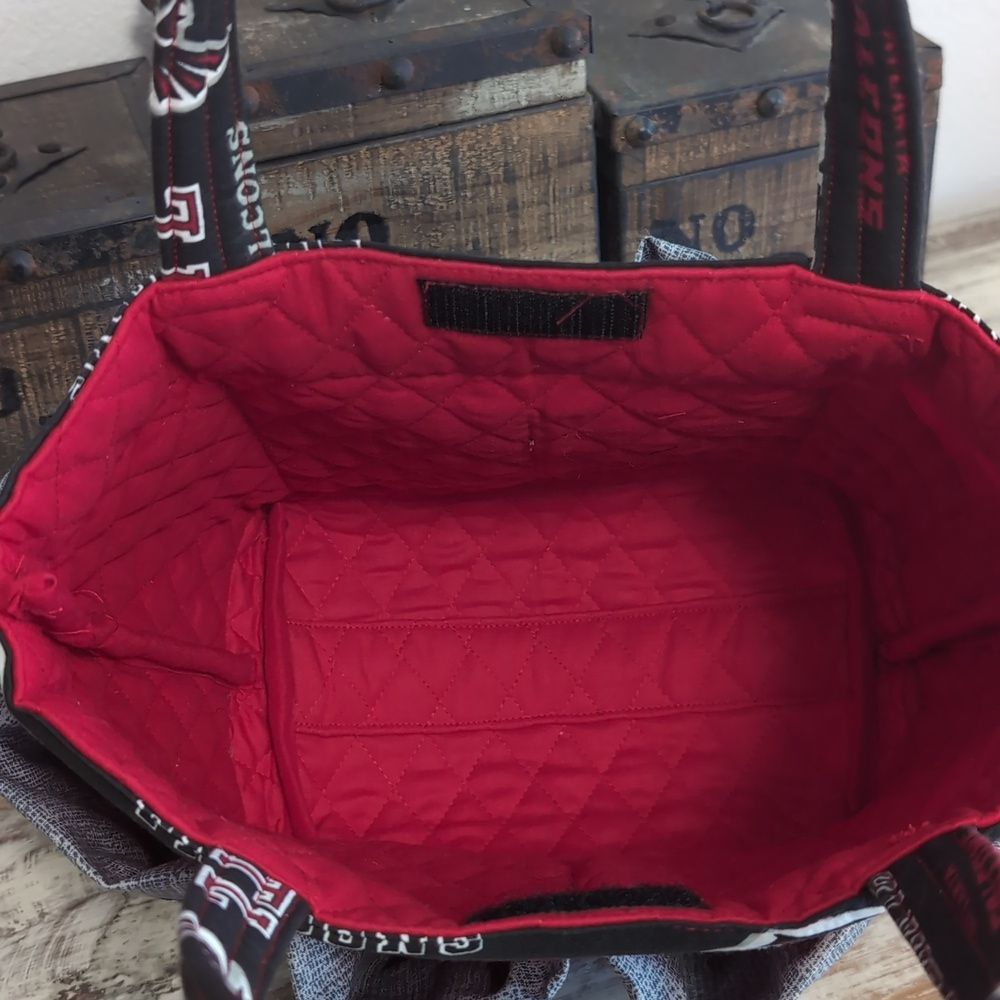 Atlanta Falcons Craft/Organizer/ Bingo Tote Bag, Hand Crafted - Picture 9 of 10